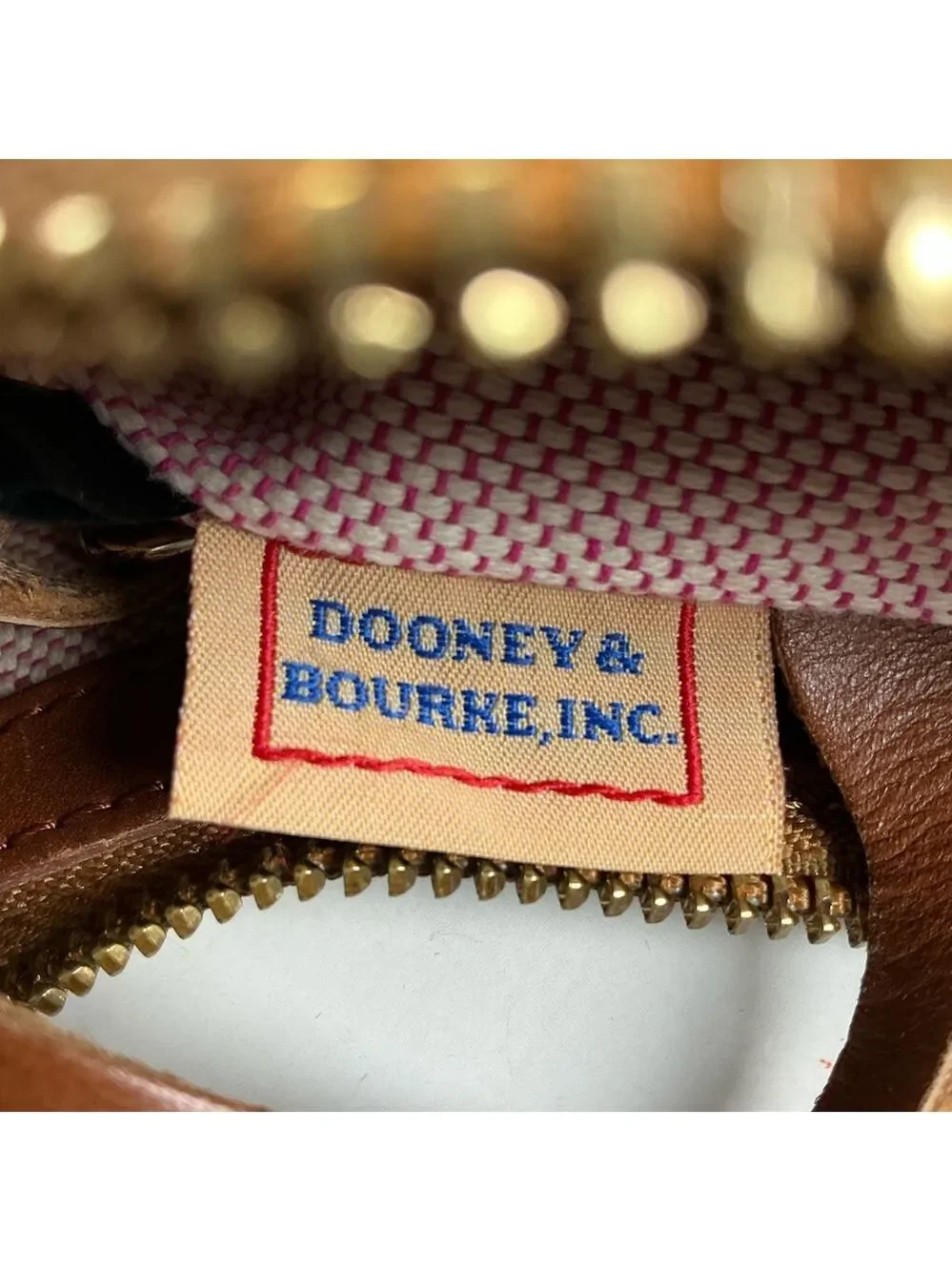 Dooney & Bourke Vintage White Cream and Brown Hobo Shoulder‎ Bag